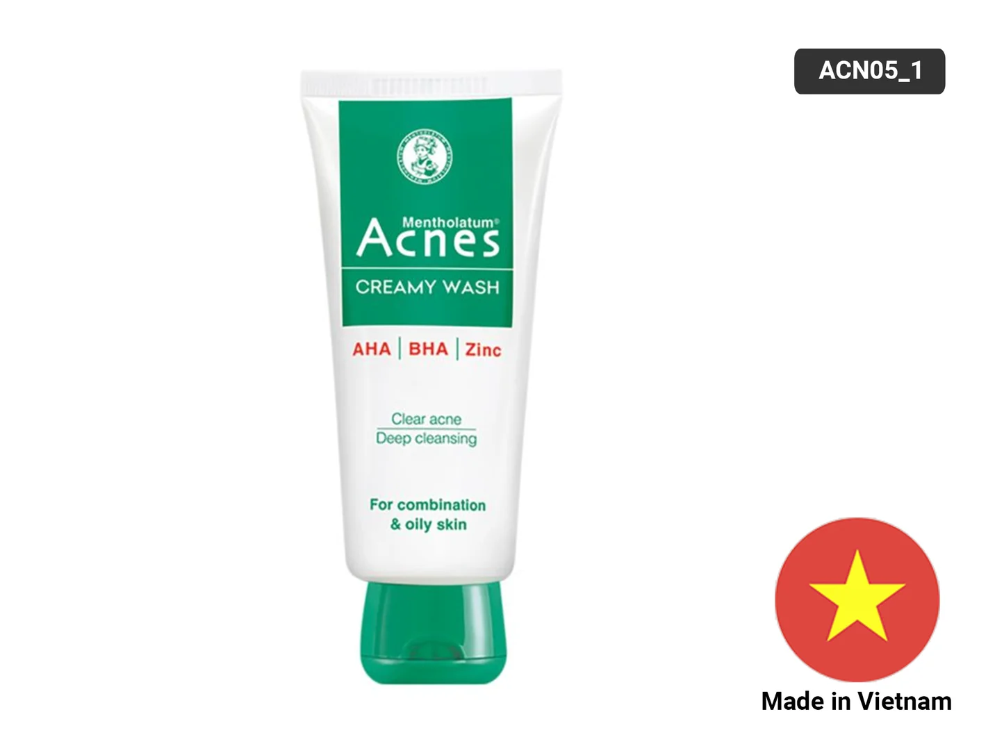 ACNES CREAMY WASH & VITAMIN CLEANSER 50G View 3