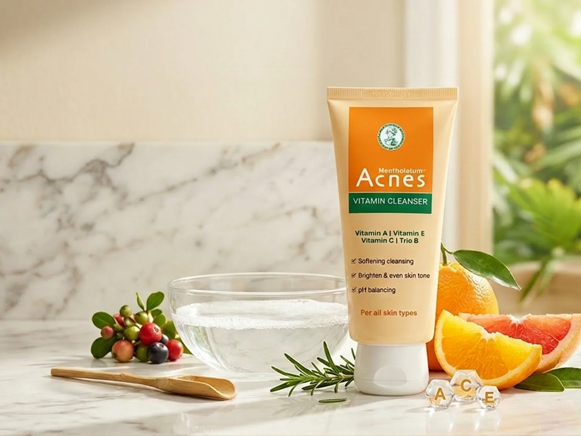 ACNES CREAMY WASH & VITAMIN CLEANSER 50G View 5