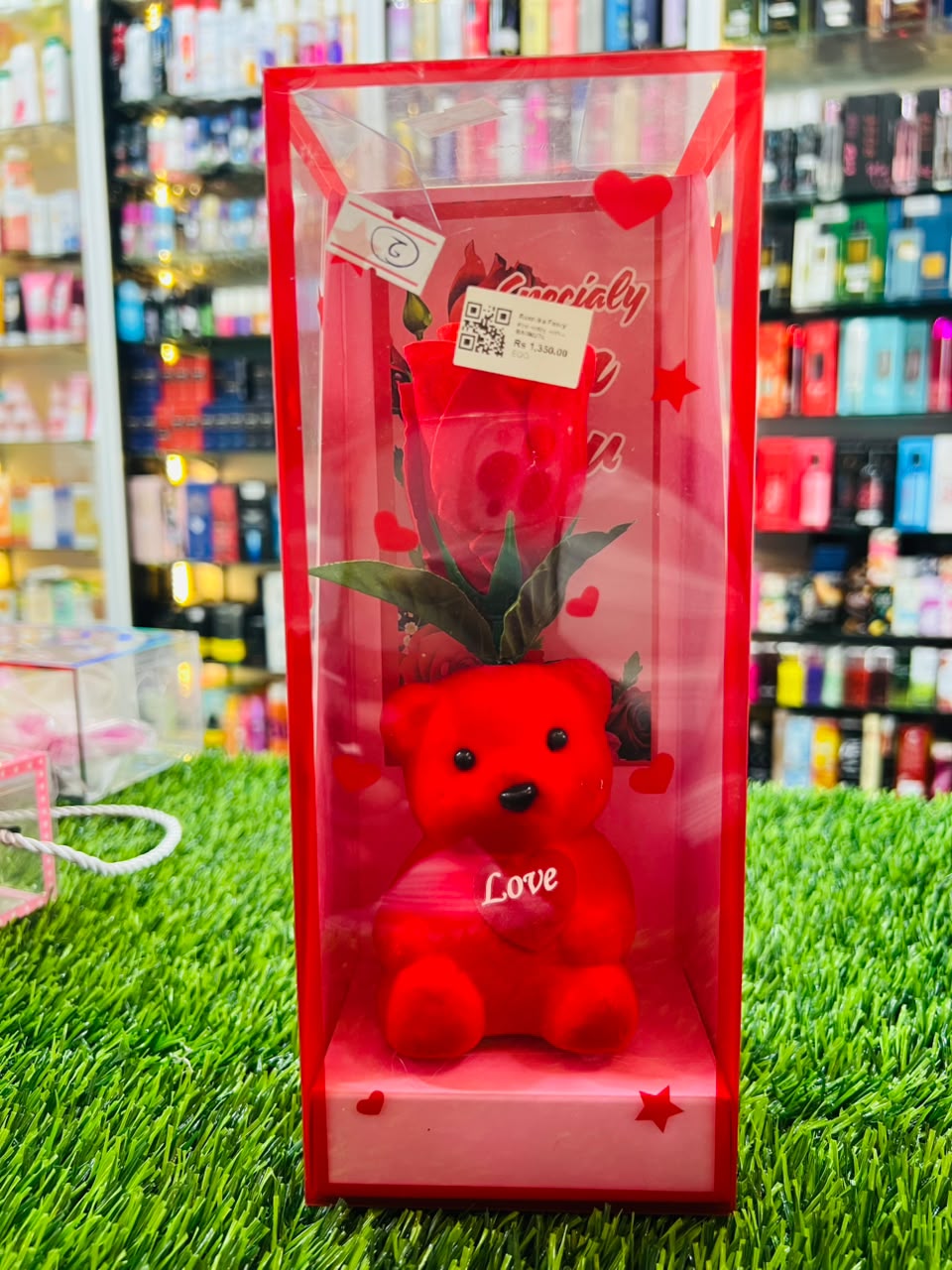 RED REDDY WITH ROSE - Rasmika Fancy