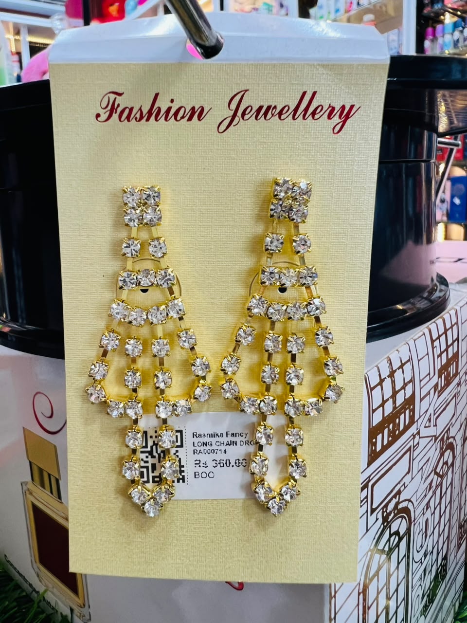 LONG CHAIN DROP EARRING - Rasmika Fancy