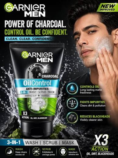 GARNIER MEN 3IN1 FACE WASH 100ML View 2
