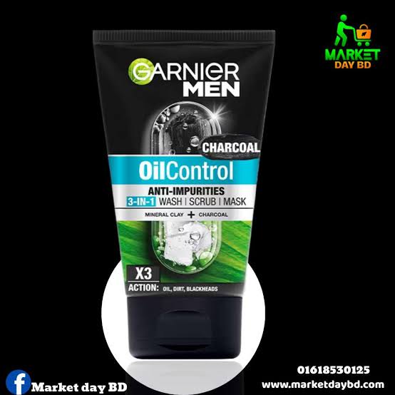 GARNIER MEN 3IN1 FACE WASH 100ML View 3