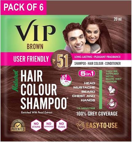 VIP HAIR COLOR SHAMPOO 20ML - Rasmika Fancy Sri Lanka
